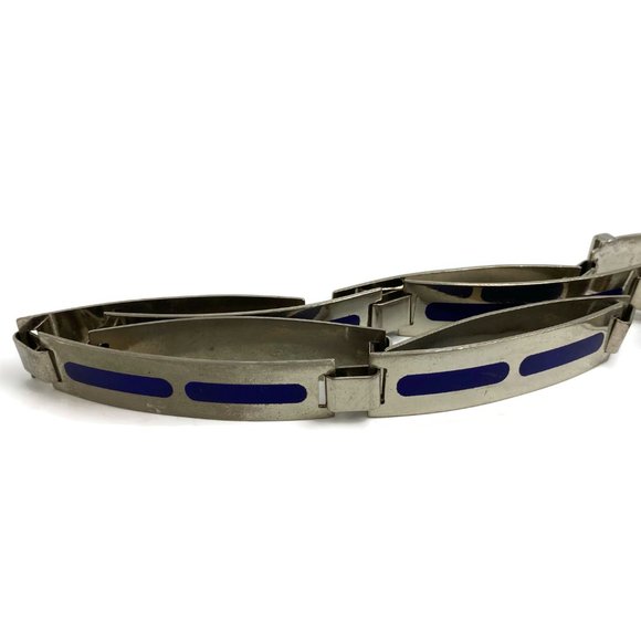 Mid Century Silver Italian Belt Made in Italy - Picture 6 of 8